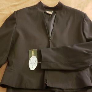 Black zippered suit